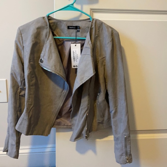 Boohoo womens gray jacket NWT - Picture 1 of 2